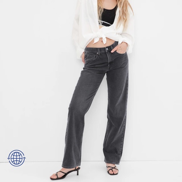 Light gray women’s mid rise, wide leg jeans🤍 - Picture 1 of 3